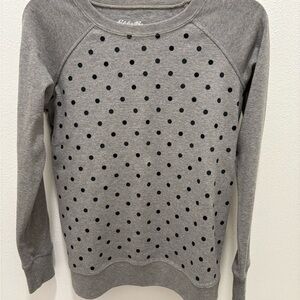 Eddie Bauer Charcoal Polka Dot Women's Sweater